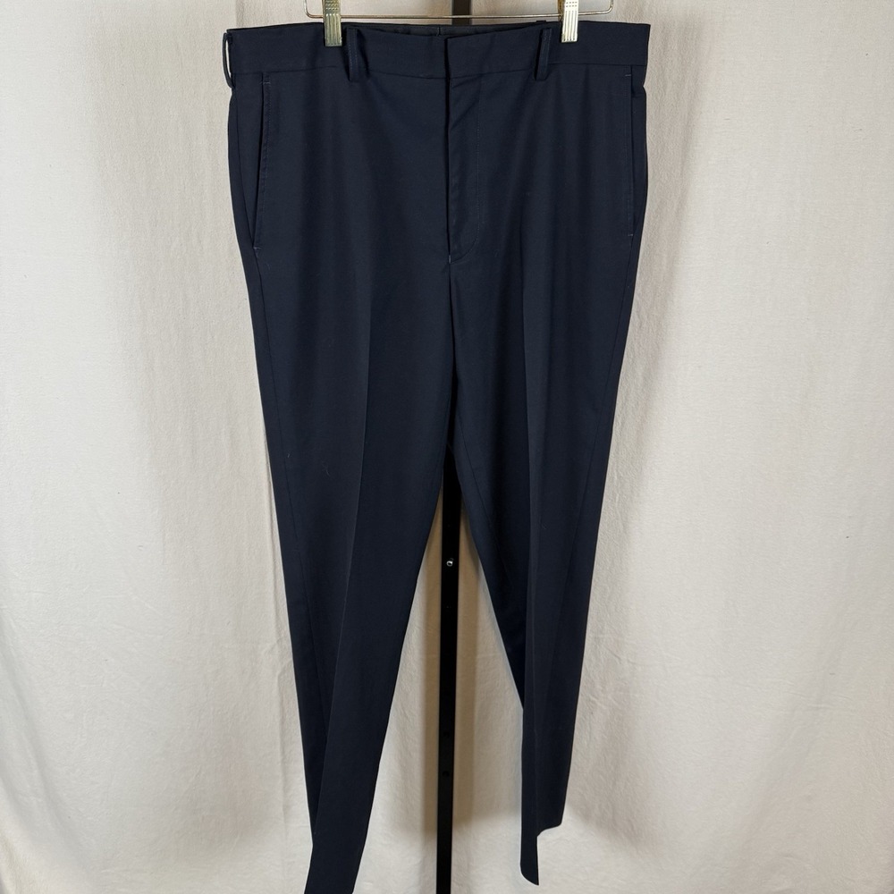 Murphy & Hartelius Men's Black 36R Wool Blend Dress‎ Pants Stretch